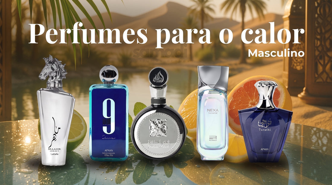 Perfumes árabes masculinos frescos para o calor