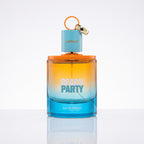 Decant de Armaf Beach Party EDP masculino em frasco transparente com tampa dourada