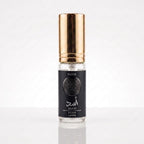 Decant do perfume Lattafa Asad Elixir EDP Masculino em frasco de vidro com tampa dourada