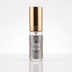 Decant físico do perfume Fakhar Platin Lattafa em frasco transparente com spray e tampa dourada