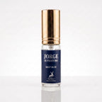 Decant do perfume Maison Alhambra Jorge Di Profumo Deep Blue EDP masculino em frasco transparente com tampa dourada