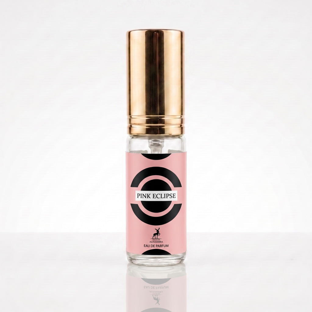 Decant do perfume Maison Alhambra Pink Eclipse em frasco com spray