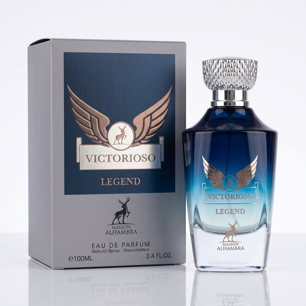 Frasco original Victorioso Legend Maison Alhambra EDP masculino, imagem principal do Decant