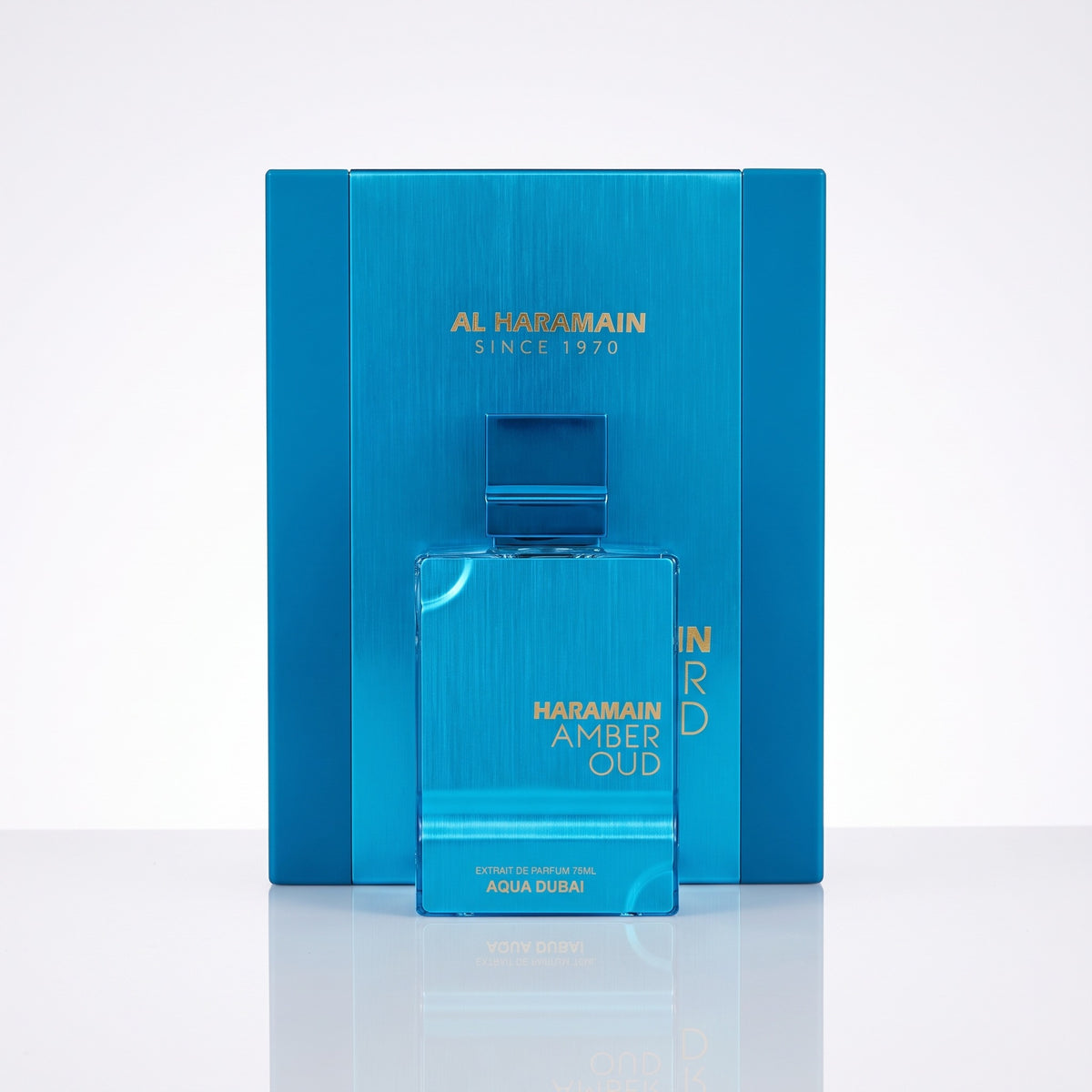 Perfume Al Haramain Amber Oud Aqua Dubai Extrait de Parfum com caixa azul original