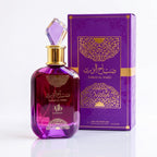 Frasco Sabah Al Ward Delilah Al Wataniah 100ml com caixa roxa