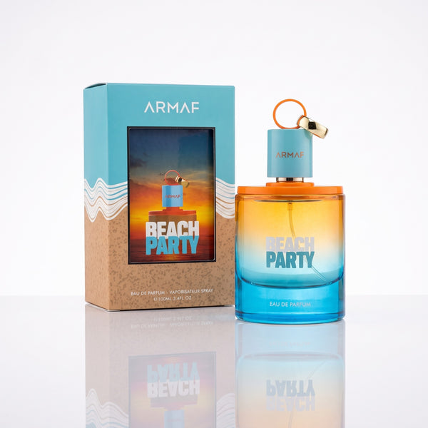 Perfume Armaf Beach Party EDP masculino 100ml com caixa em fundo branco