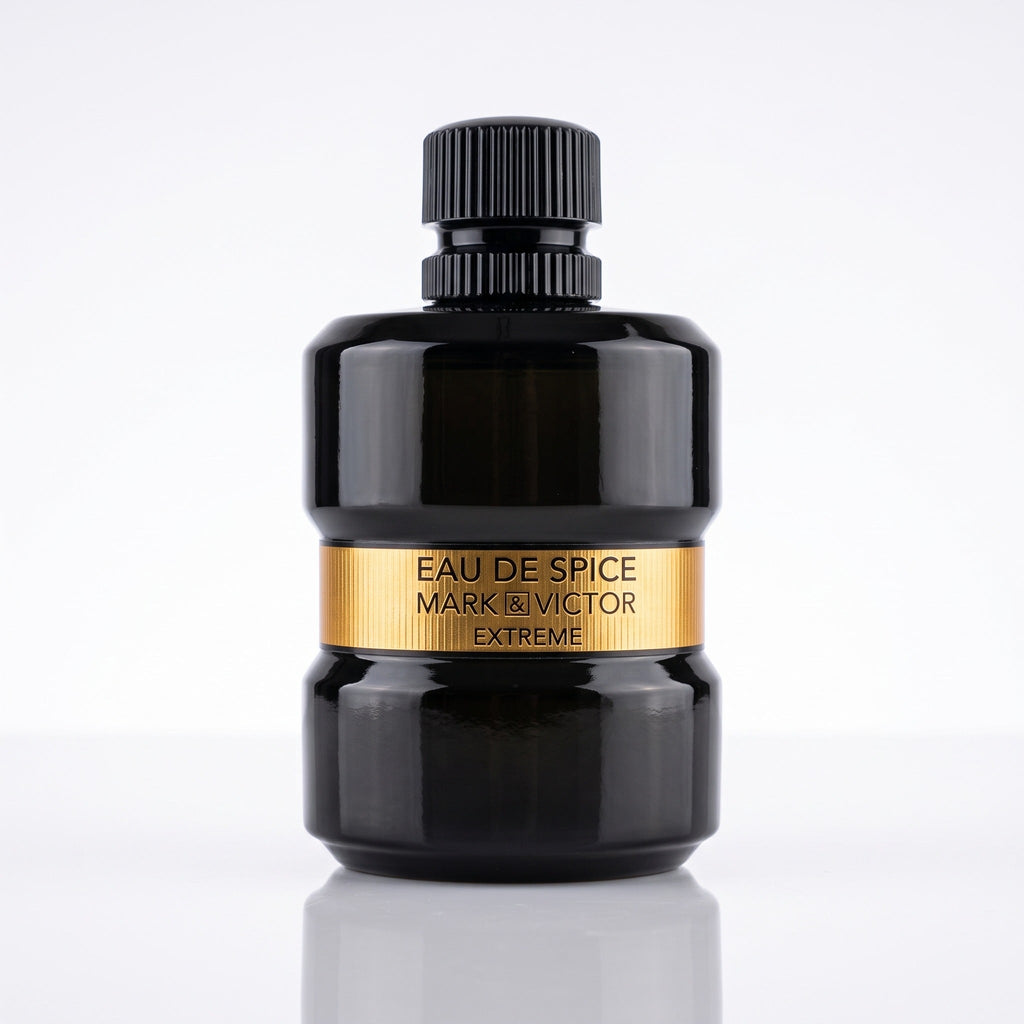 Frasco original Eau de Spice Extreme Fragrance World, capa do Decant Samadi
