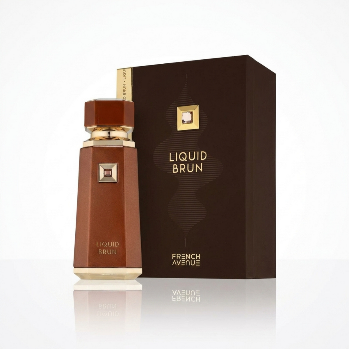 Perfume French Avenue Liquid Brun 100ml com caixa em fundo branco