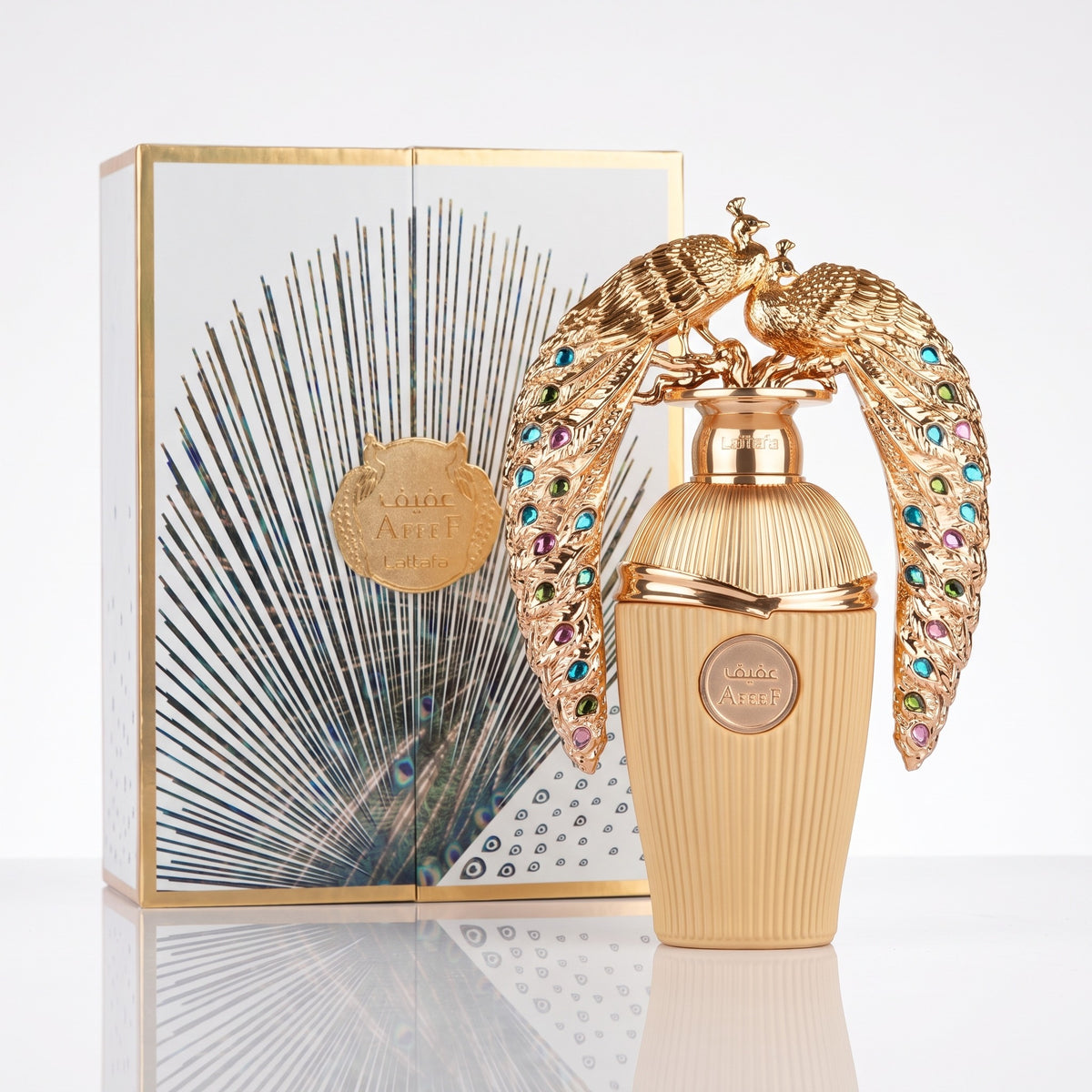 Perfume Lattafa Afeef EDP 100ml com caixa original em fundo branco