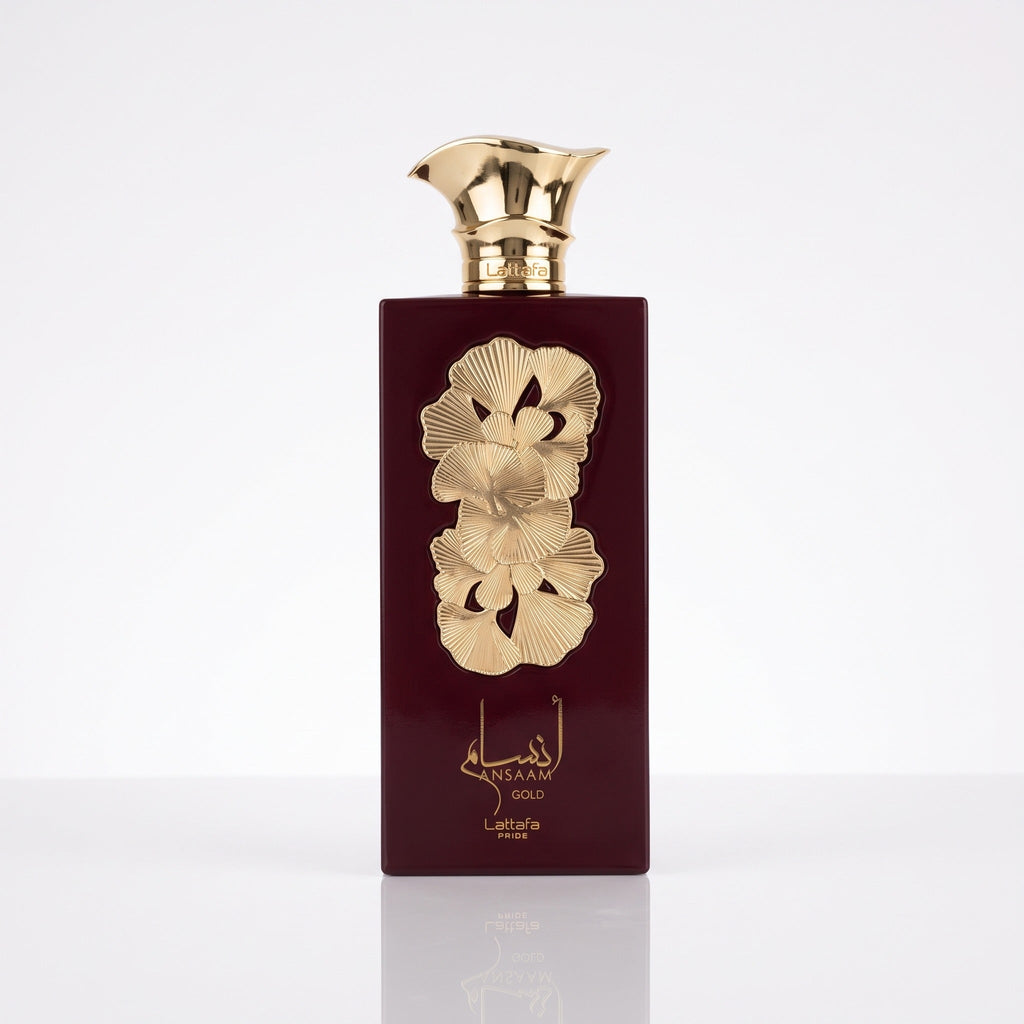 Ansaam Gold Lattafa Pride frasco original, primeira imagem do Decant Samadi