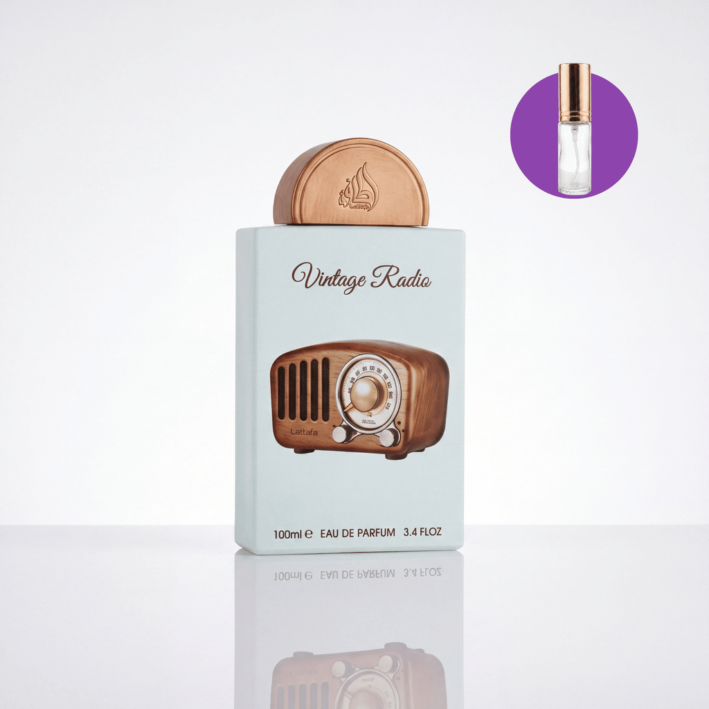 Perfume Árabe Lattafa Vintage Radio EDP Unissex - Decant
