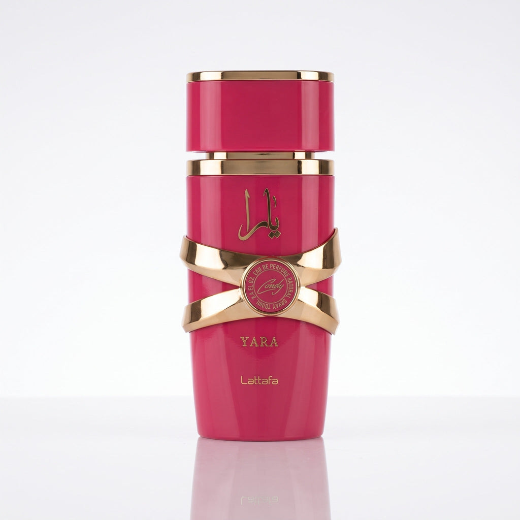 Frasco original do perfume Lattafa Yara Candy EDP feminino 100ml