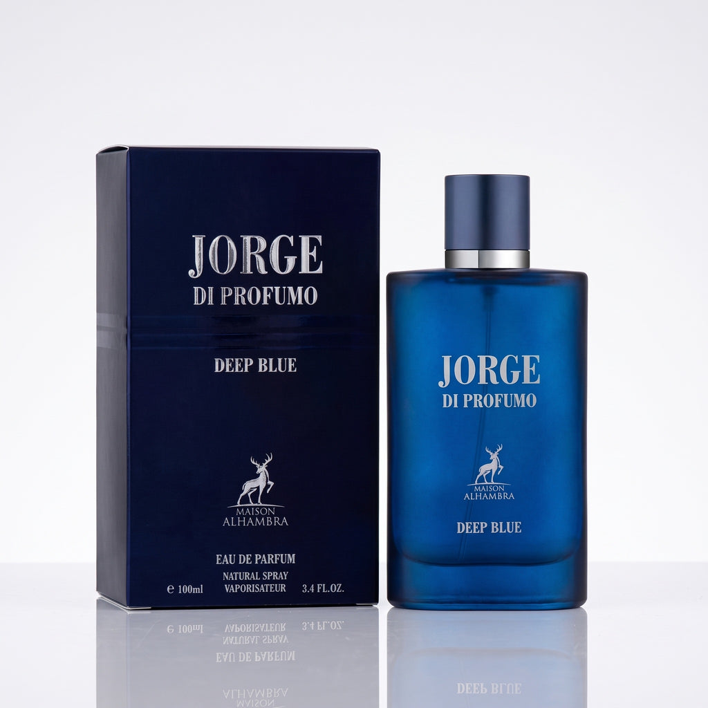 Perfume árabe masculino Maison Alhambra Jorge Di Profumo Deep Blue EDP 100ml com caixa