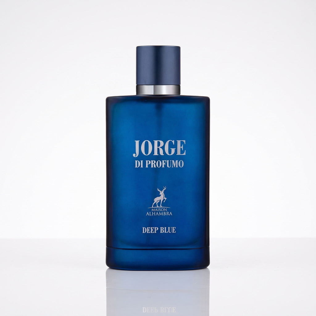 Frasco original do perfume Maison Alhambra Jorge Di Profumo Deep Blue EDP masculino 100ml