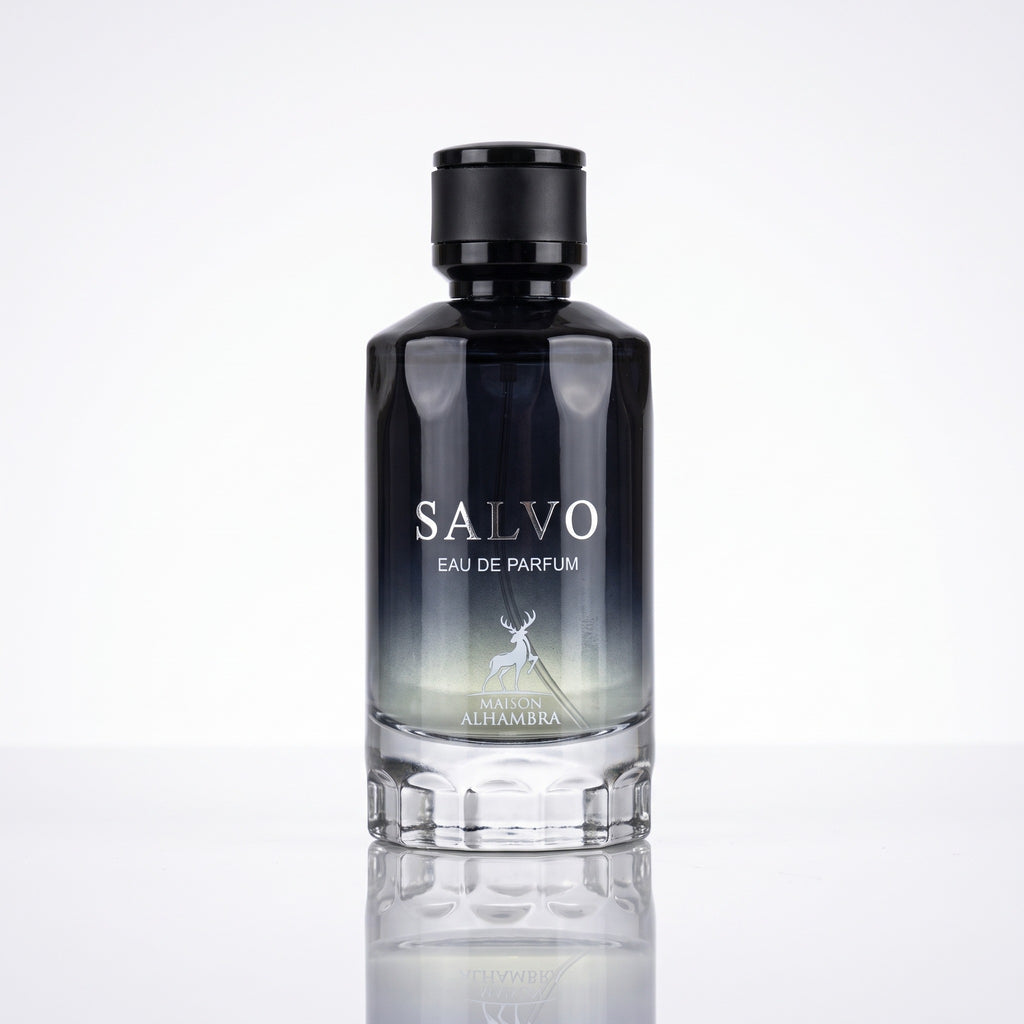 Perfume Maison Alhambra Salvo EDP masculino 100ml em fundo branco