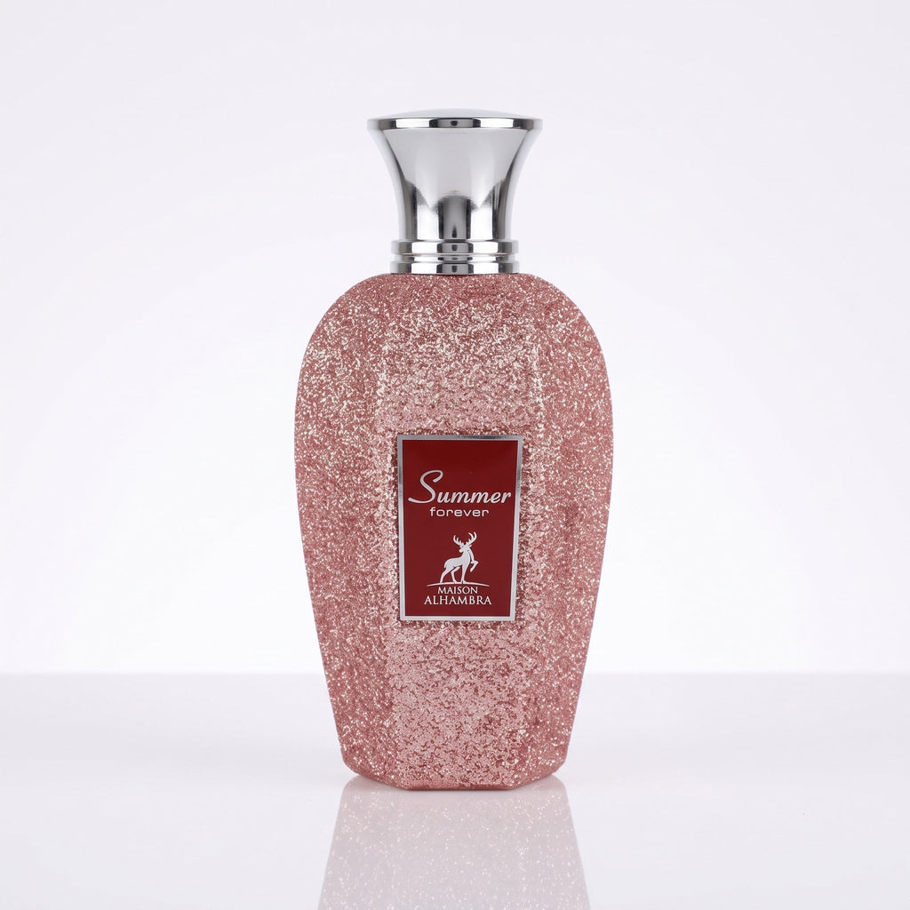 Perfume árabe Summer Forever Maison Alhambra Eau de Parfum 100ml frasco rosa