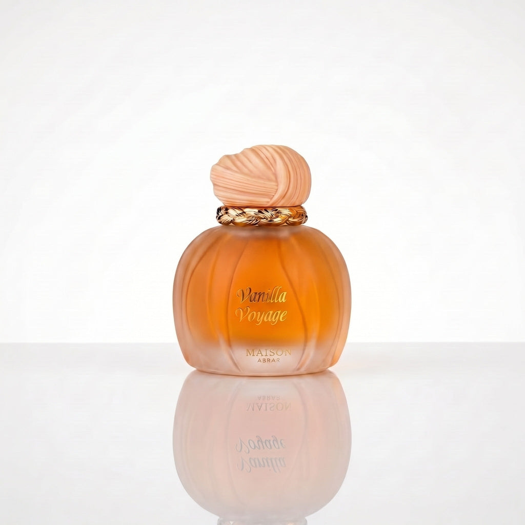 Frasco original do perfume Maison Asrar Vanilla Voyage EDP compartilhável 100ml