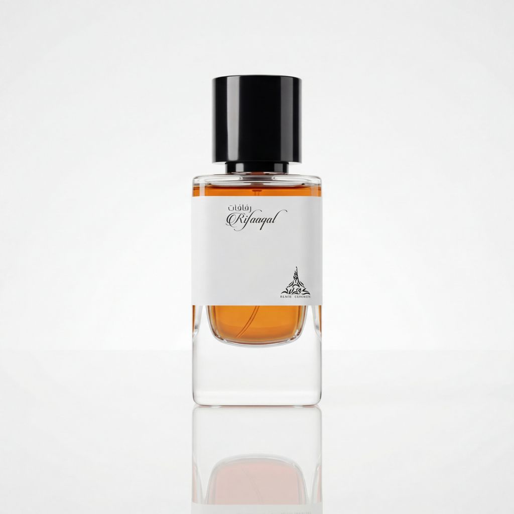 Perfume árabe compartilhável Paris Corner Rifaaqat EDP 100ml em fundo branco