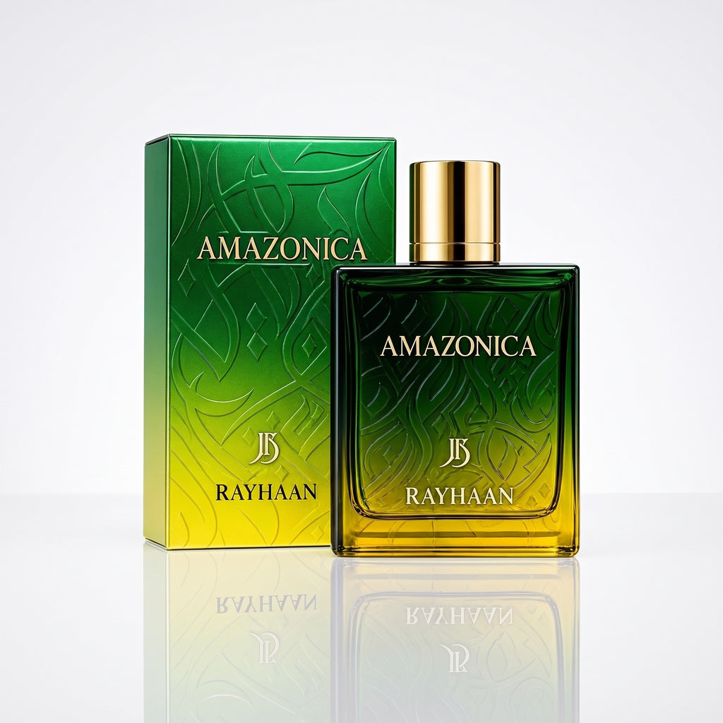 Perfume árabe unissex Rayhaan Amazonica EDP 100ml com caixa