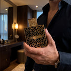 Perfume Rayhaan Elixir EDP masculino em foto lifestyle elegante